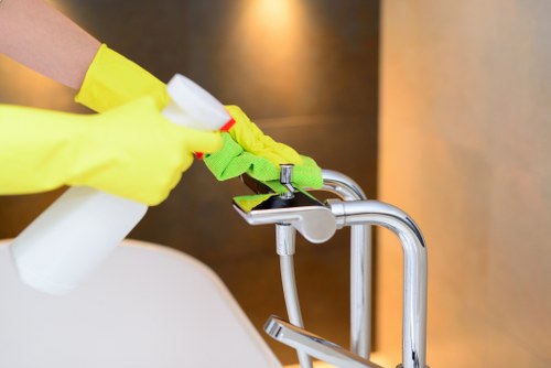 Carpet cleaning equipment used for deep floor maintenance