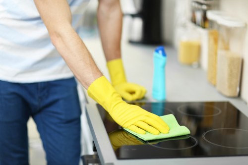 Vacuuming and stain treatment as part of carpet maintenance